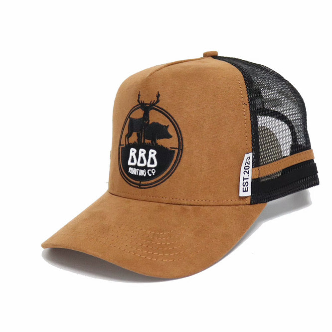BBB Hunting Co Tan Trucker Cap