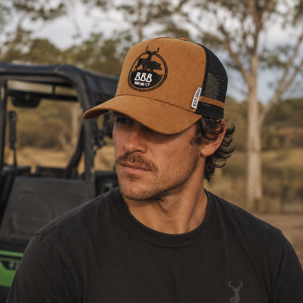 BBB Hunting Co Tan Trucker Cap